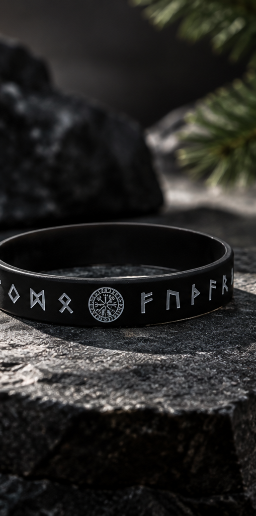 Viking Rune Silicone Wristband